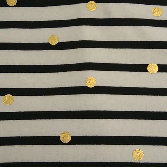 LANE BRYANT STRIPE, POLKA DOT LONG SLEEVE, ROUND NECK, TEE SHIRT TUNIC - Picture 7 of 9